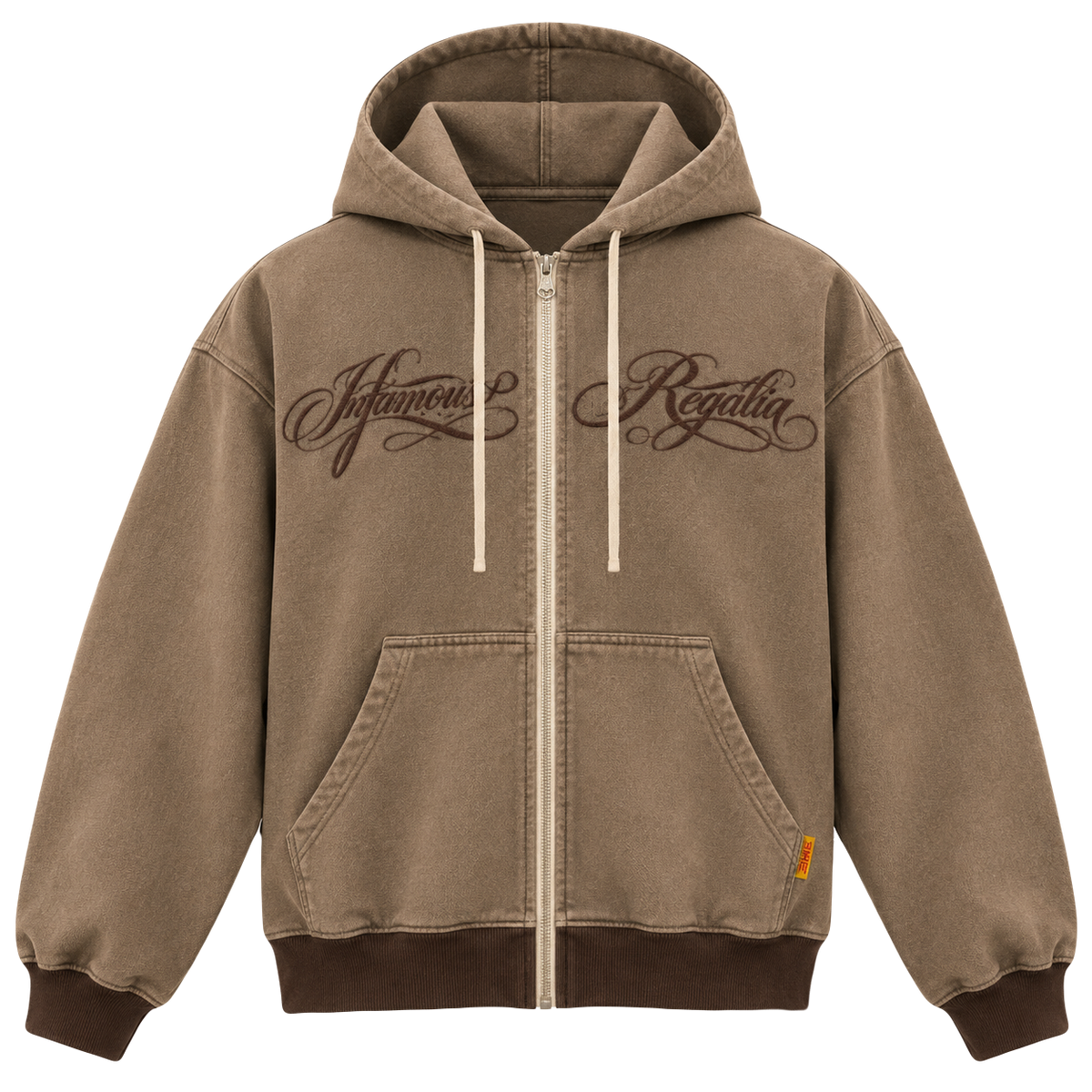 Caramel Macc Washed Zip-Up