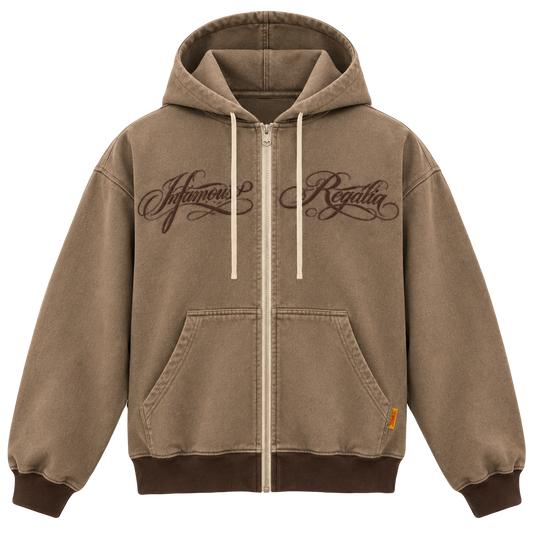 Caramel Macc Washed Zip-Up